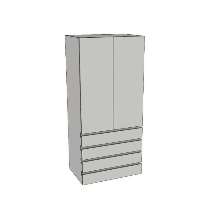 Tall FP L Shape Cabinet 2 Doors 4 Drawers image