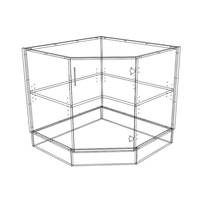 Base Corner 45 Face &#8211; L Shape Shelf image