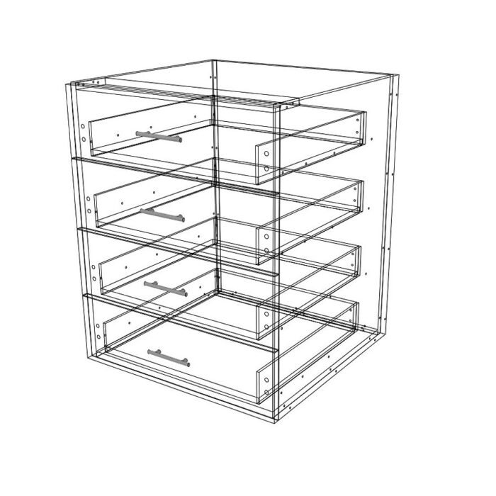 Base Cabinet 4 Eq Drawers image