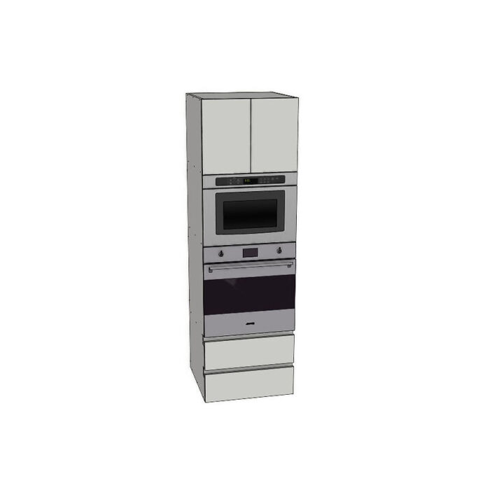 Tall Wall Oven Micro L Shape Fingerpull Tower image