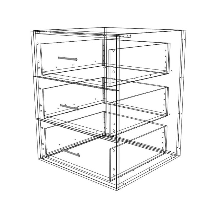 Base Cabinet 3 Eq Drawer image